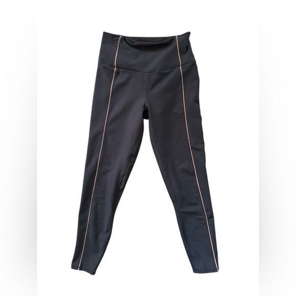 YFB Pants - YFB Black Leggings with Tan Piping Women's Athletic Leggings Athleisure Size S